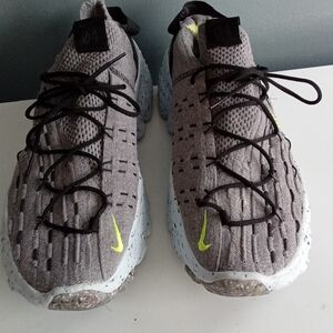 Nike Space Hippie 04 Grey Volt Neon Yellow FlyKnit Sneakers CZ6398-002